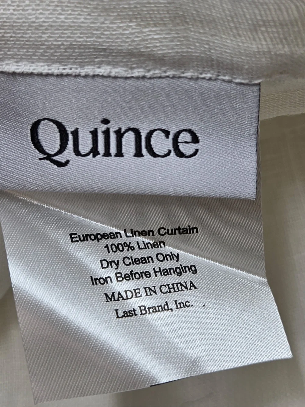 NWT QUINCE Set Of 4 48x84 European Linen Sheer Curtains White 0299